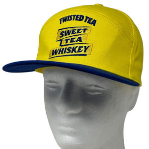 Twisted Tea Sweet Tea Whiskey Hat Cap Yellow Snapback Alcoholic Beverage Liquor
